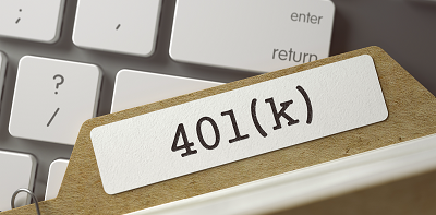 A brown folder labeled 401(k).